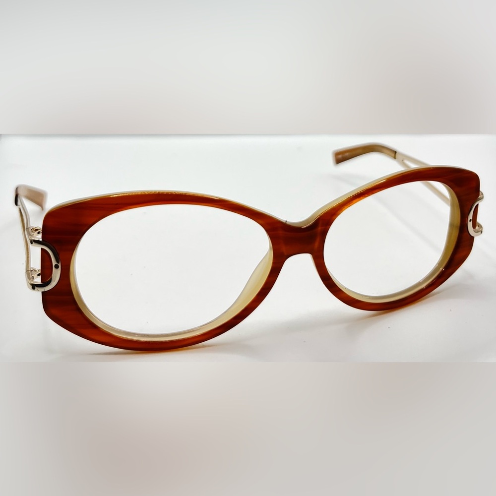 S582 Brown Oval Sunglasses Frames Only